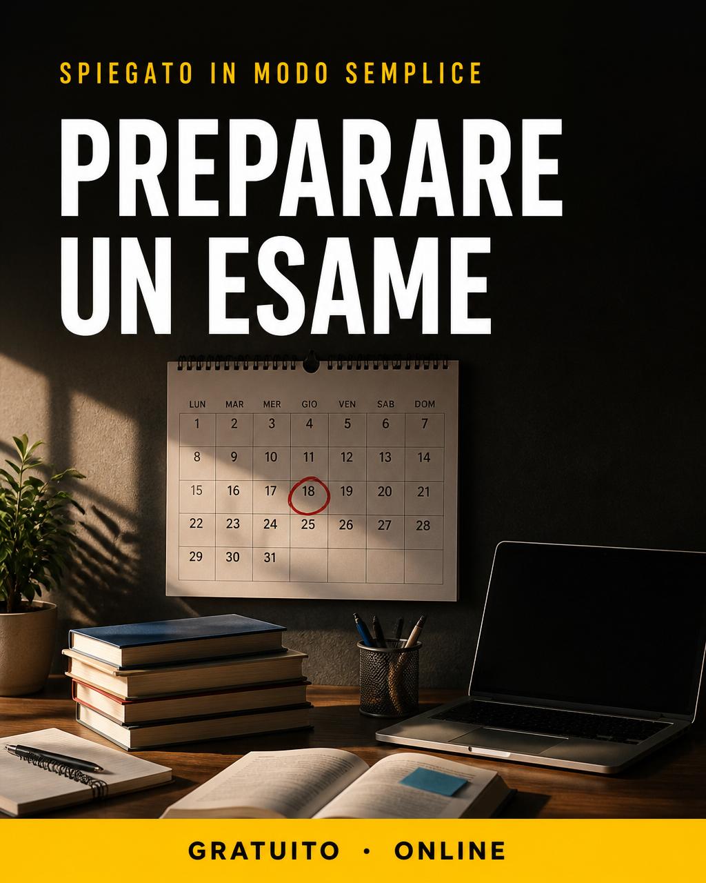 Locandina del corso: Preparare un esame con l'IA