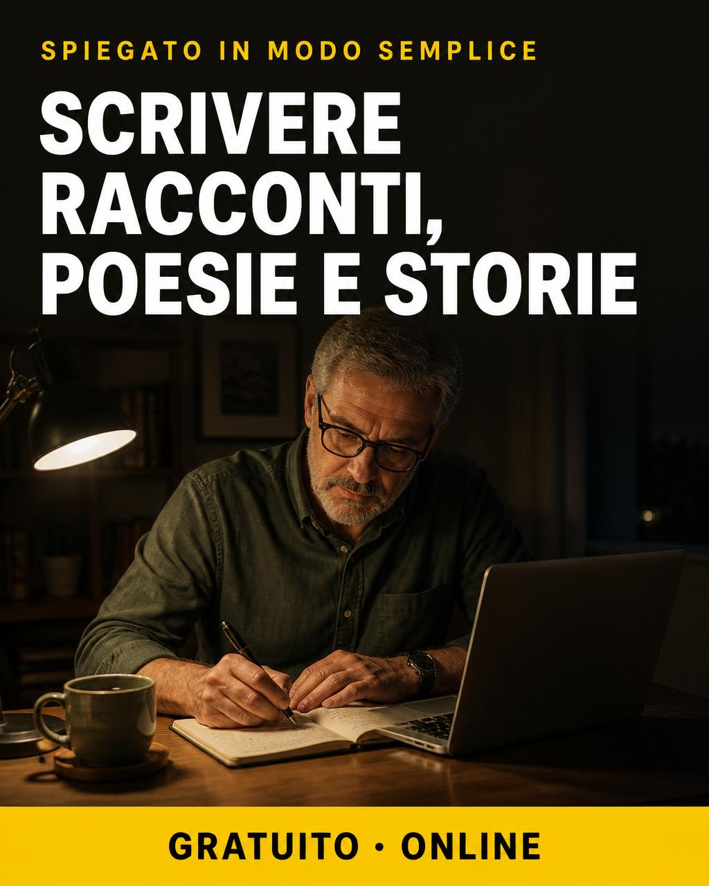 Locandina del corso: Scrivere racconti, poesie e storie